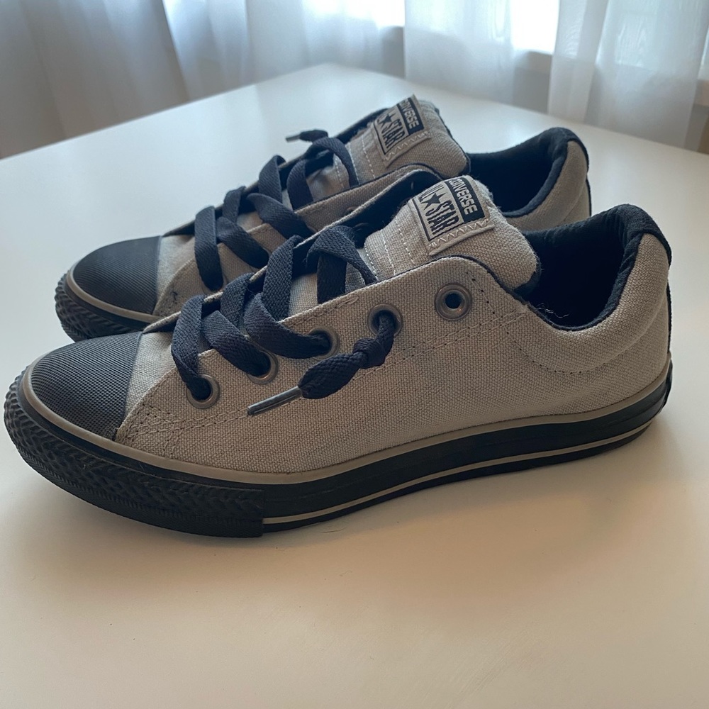 Converse, black & gray, big kids size 3